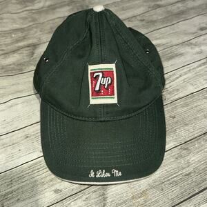 VTG 1930s 7UP Green Hat Cap “It Likes Me” Drew Pearson Marketing